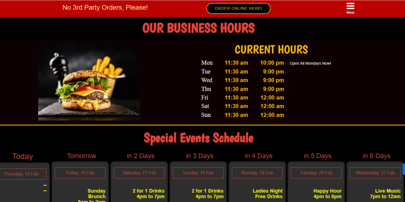 There are two types of schedule features, a set schedule and a 14-day rotating schedule
